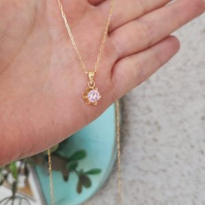 Collar Oro Chatón Italiano Rosa