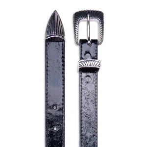 Cinturón Skinny Western Charol