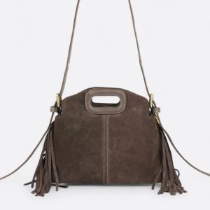 Bolso Rebel Pequeño De Ante – Chocolate