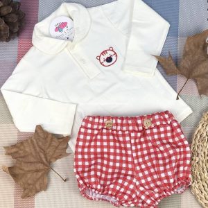 Conjunto Vichy Rojo Tigre