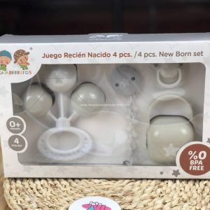 Juego recien nacido 4 pcs gris