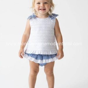 Conjunto Bebe Rayas Tira Bordada