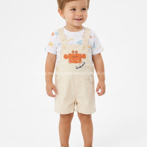 Conjunto Peto Peces Beige