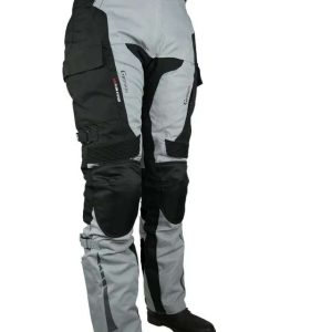 Pantalón mujer motociclista gris y negro
