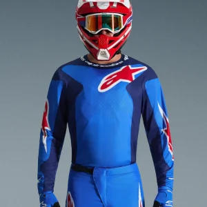 JERSEY ALPINESTARS FLUID GRID  AZUL/ROJO