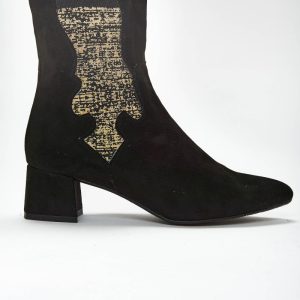 Golden elastic boots