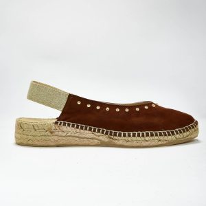 Cognac Studded Vegan Sandals