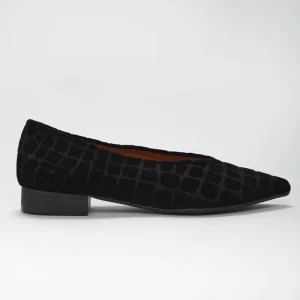 Graphite velvet ballerinas V.2.