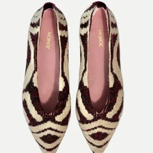 Budapest Burgundy Knit Ballet Flats