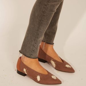 Bug Embroidery Ballerinas