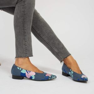 Chumerri blue vegan ballerinas
