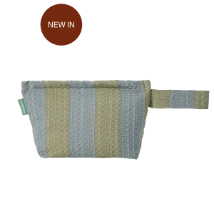 Neceser - Khaki & Blue Stripes