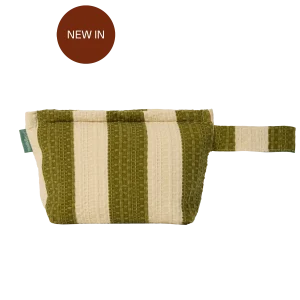 Neceser - Khaki & Cream Stripes