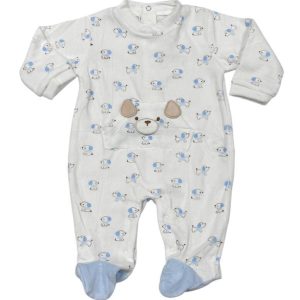 Pijama Terciopelo Oso Orejas Beige