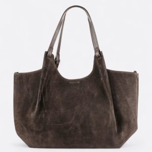 Bolso Grande Amore De Ante Marrón Chocolate