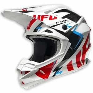 CASCO UFO INTERCEPTOR II FLASH BLANCO/NEGRO/ROJO