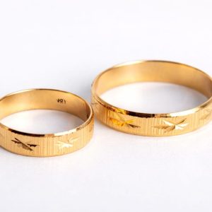 Argolla de oro modelo asterisco 4×4