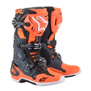 BOTAS ALPINESTARS TECH 10 GRIS-NARANJA FLUOR
