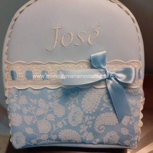 MOCHILA CACHEMIR CELESTE