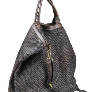 Bolso Piel Trenzado Joy – Marrón Chocolate