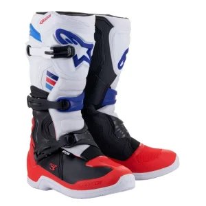 BOTAS ALPINESTARS TECH 3 BLANCO ROJO AZUL