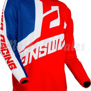 Camiseta Answer Syncron Gris Rojo/Blanco/Azul