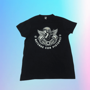 CAMISETA CON ESPIRITU MOTERAS CON PISTONES