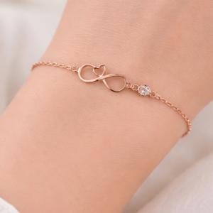 Pulsera Infinito Corazón Circón