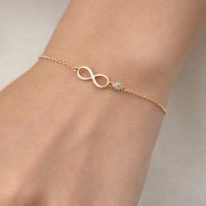 Pulsera Infinito Circón Oro