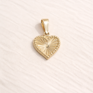 Colgante Corazón Oro Satinado