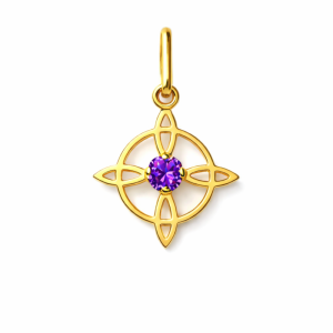 Colgante Nudo de Bruja Amatista