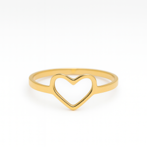 Anillo oro 18k corazón