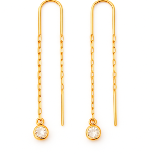 Aros oro colgantes punto de luz