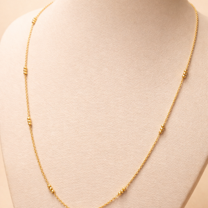 Collar Italiano 3 bolitas Oro Amarillo 18k