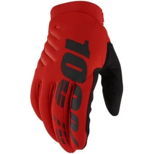 GUANTES 100% BRISKER NEOPRENO INVIERNO ROJO