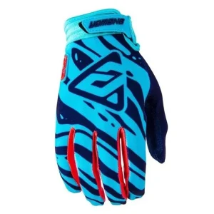 GUANTES ANSWER AR3 AZUL INDIGO ROJO