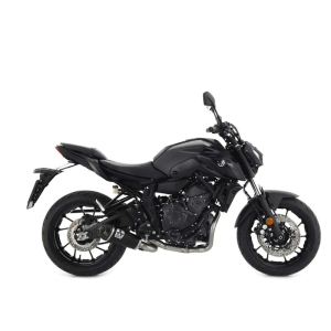 Escape (silencioso) Arrow Works homologado en negro y copa de carbono para YAMAHA MT 07 21-24 | TRACER 7 / GT 21-23